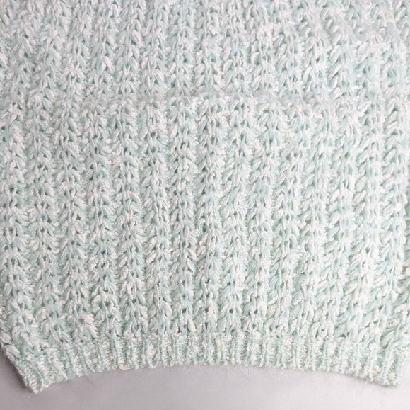 Vintage Custom Classics by MS Open Knit Sweater Women's Sz L Short sleeve Green - Picture 6 of 11